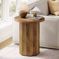 Lantine Round End Table, Industrial Circle Side Table