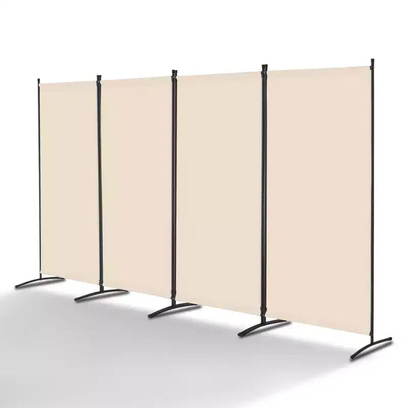 VEVOR Room Divider, 4 Panel Room Divider, Folding Privacy Screen and Portable Partition Divider for Room Separation, Beige