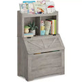 47.8''H Wooden Kids Bookcase & Toy Organizer with Flip-Top Lid, Boys/Girls Toy Storage Organizer for Playroom/Bedroom