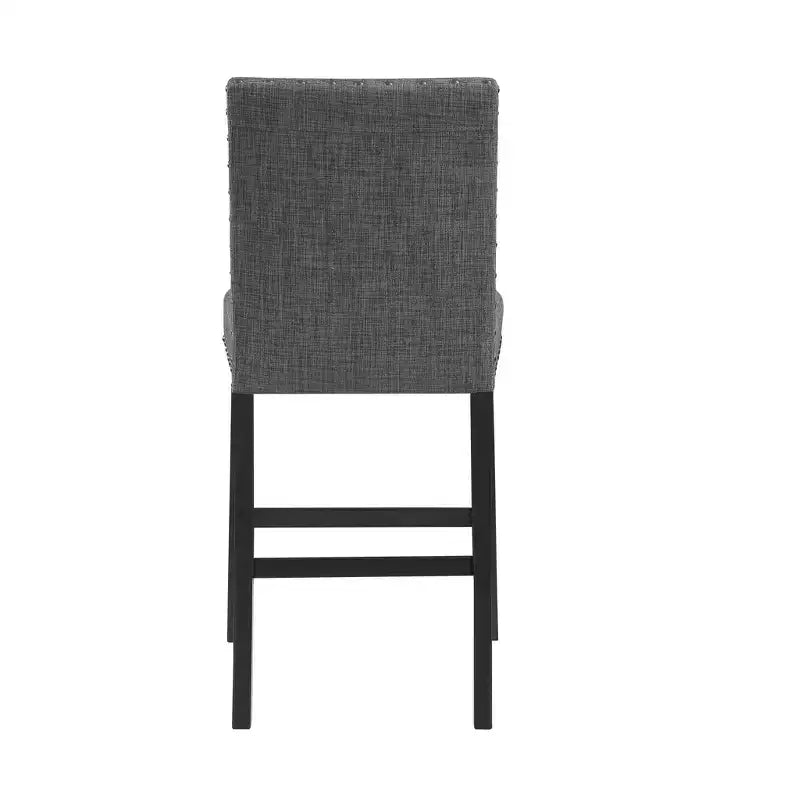 26 chaises de bar hauteur comptoir en bois et tissu gris et noir