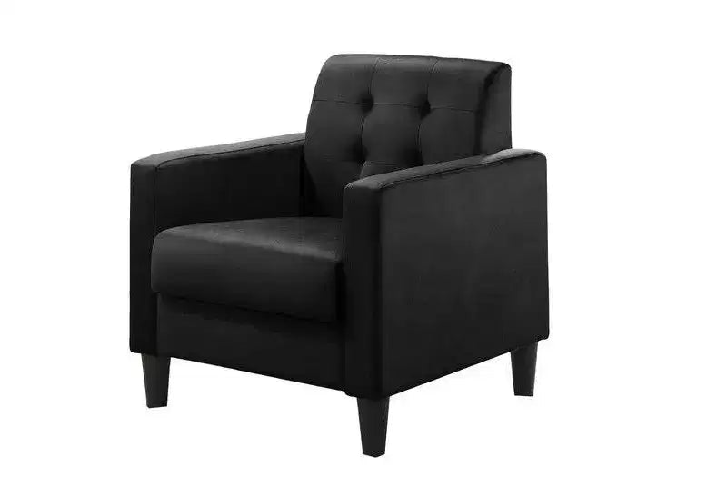 Fauteuil d'appoint en velours 27,5W avec capitonnage