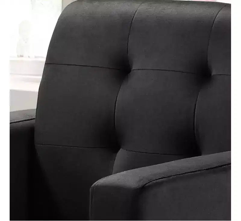 Fauteuil d'appoint en velours 27,5W avec capitonnage