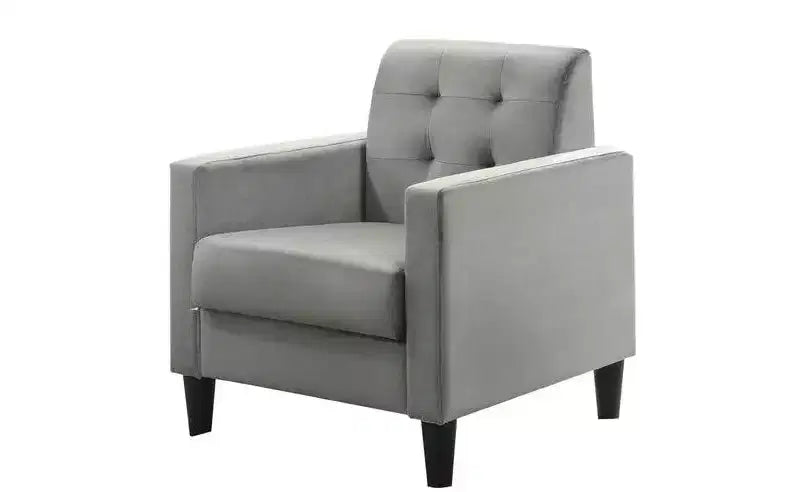 Fauteuil d'appoint en velours 27,5W avec capitonnage