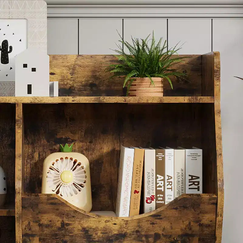 Étagère à livres 3 niveaux pour enfants - Présentoir à livres pour tout-petits pour salles de classe, salles de jeux Étagère à 5 compartiments et étagère à jouets pour chambre à coucher, salon