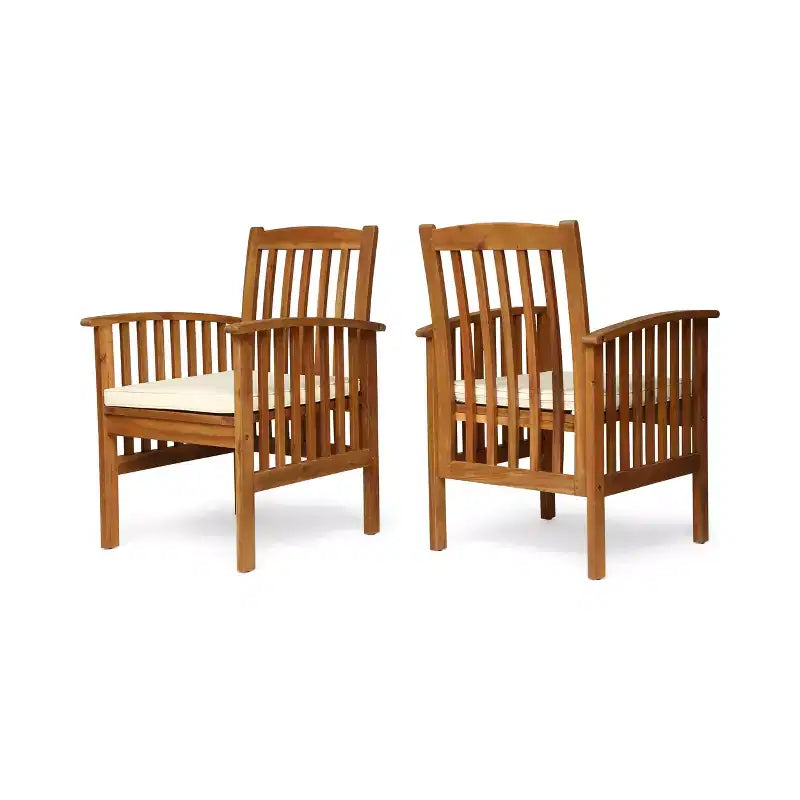 Lot de 2 chaises de salle à manger avec 2 coussins moelleux confortables pour les repas en famille