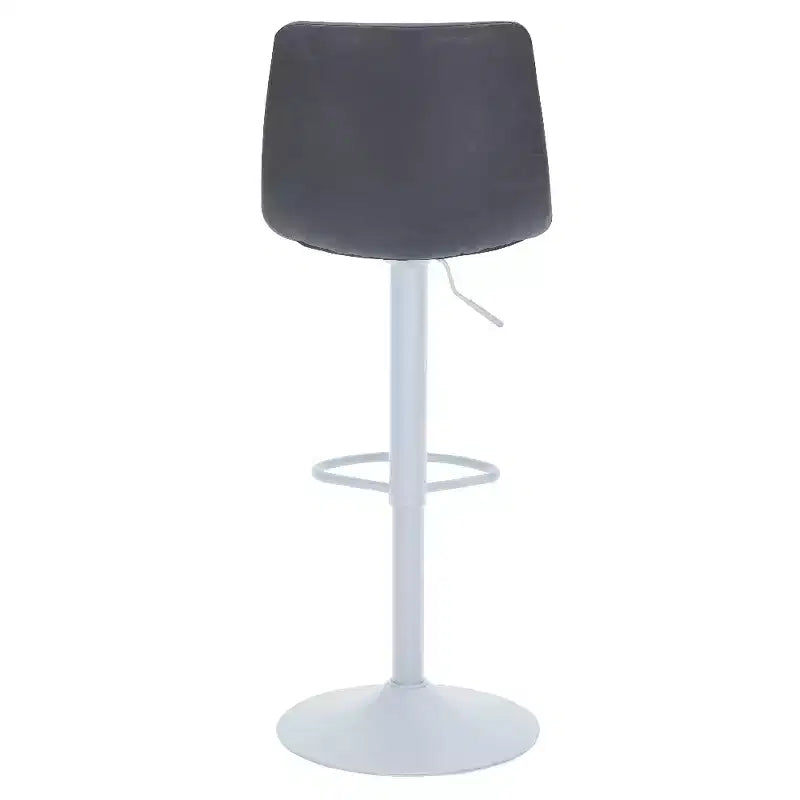 Tabourets de bar Tilbury avec base en fer blanc, hauteur réglable, assise en cuir, fonction pivotante et repose-pieds, lot de 2