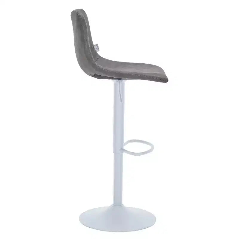 Tabourets de bar Tilbury avec base en fer blanc, hauteur réglable, assise en cuir, fonction pivotante et repose-pieds, lot de 2