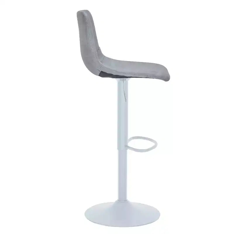 Tabourets de bar Tilbury avec base en fer blanc, hauteur réglable, assise en cuir, fonction pivotante et repose-pieds, lot de 2