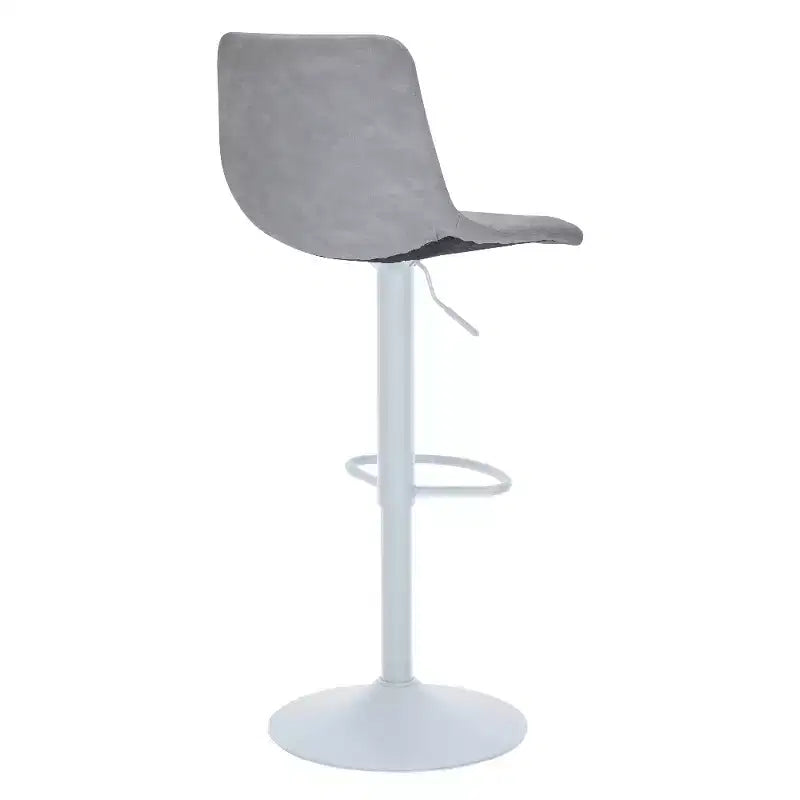 Tabourets de bar Tilbury avec base en fer blanc, hauteur réglable, assise en cuir, fonction pivotante et repose-pieds, lot de 2