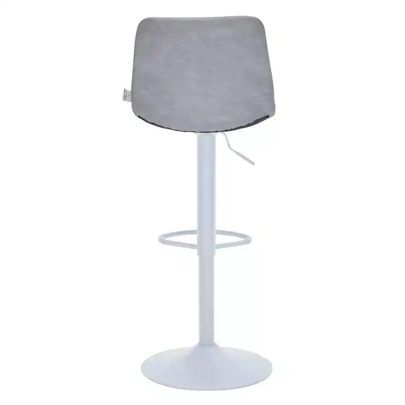Tabourets de bar Tilbury avec base en fer blanc, hauteur réglable, assise en cuir, fonction pivotante et repose-pieds, lot de 2