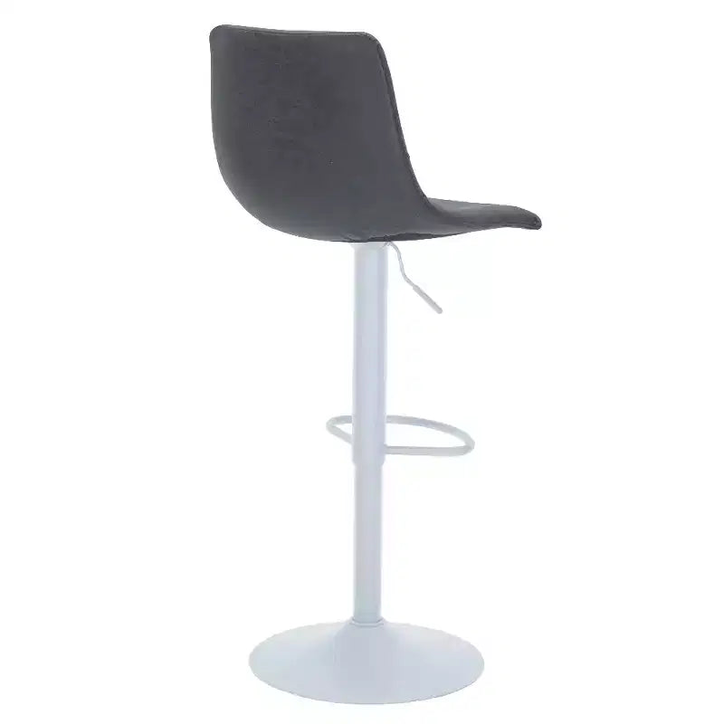 Tabourets de bar Tilbury avec base en fer blanc, hauteur réglable, assise en cuir, fonction pivotante et repose-pieds, lot de 2