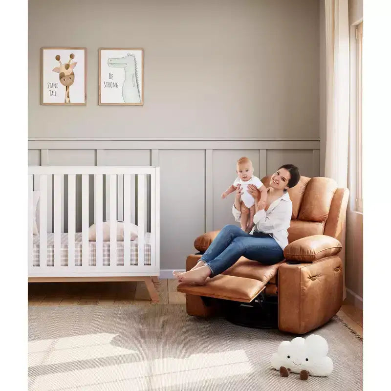 Fauteuil inclinable électrique surdimensionné avec massage, fauteuil inclinable pivotant en cuir PU avec télécommande et porte-gobelets, pour salon, chambre à coucher, chambre d'enfant