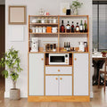39 Sideboard Buffet Cabinet, Freestanding Kitchen Pantry Cabinet with Adjustable Shelf, Accent Cupboard Coffee Bar Station, Modern Console Cabinet