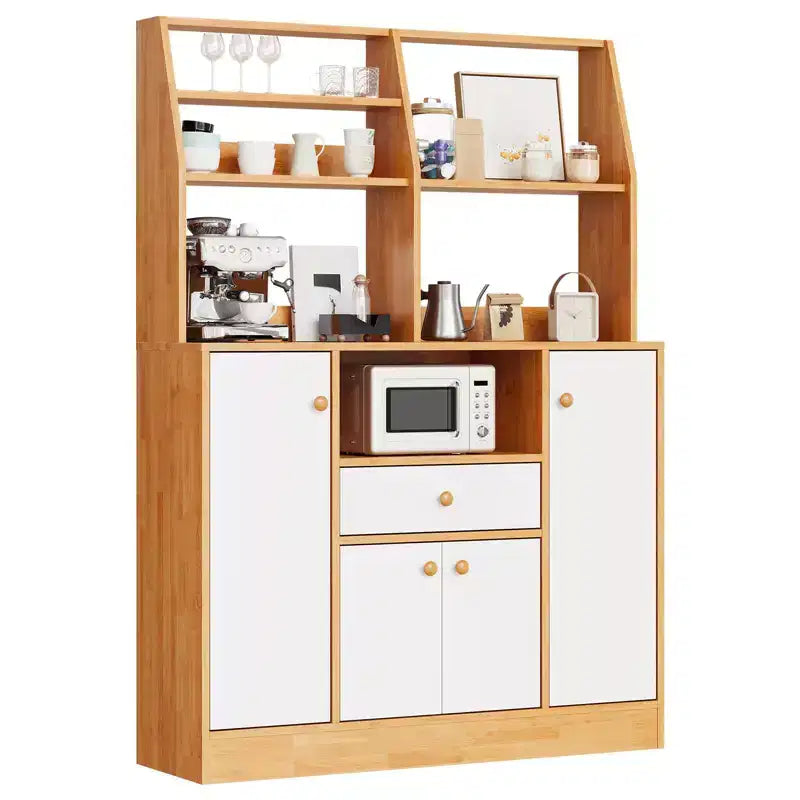 Bahut de buffet de 99 cm, armoire de garde-manger de cuisine autoportante avec étagère réglable, buffet d'appoint, station de bar à café, armoire console moderne