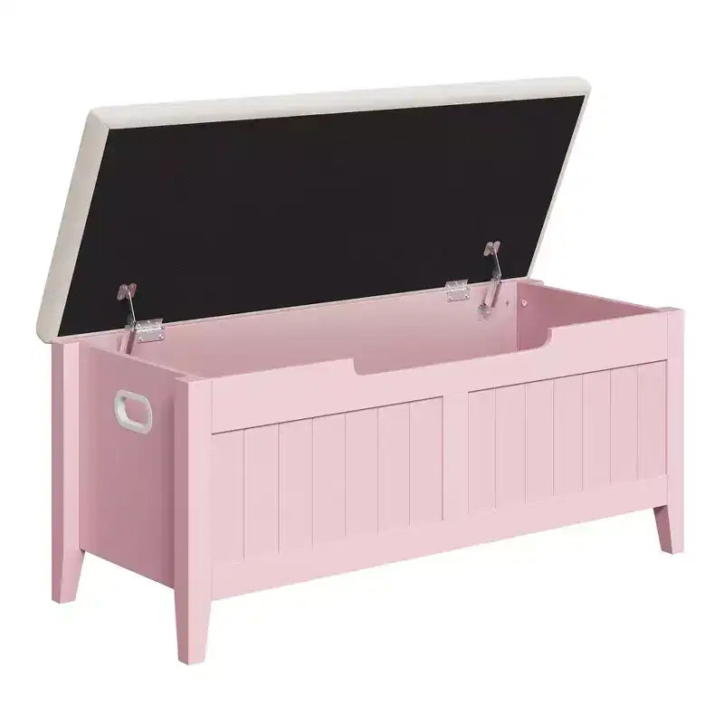 Banc de rangement, coffre de rangement en bois de 100 cm avec 2 charnières de sécurité, banc d'entrée avec couvercle rabattable, grande malle pour salon, chambre à coucher