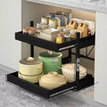 Extendable Cupboard Organiser with 2 Levels, Extendable Drawers Storage, Telescopic Drawer