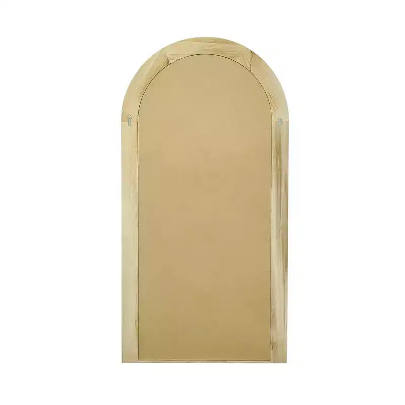 Miroir classique en bois massif encadré en arc, 35 po L x 71 po H, anthracite