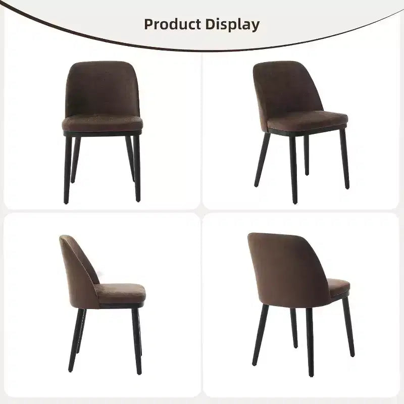 Chaises de salle à manger rembourrées (lot de 2), chaises d'appoint de cuisine modernes avec coussins épais, pieds en bois, beiges ou marron