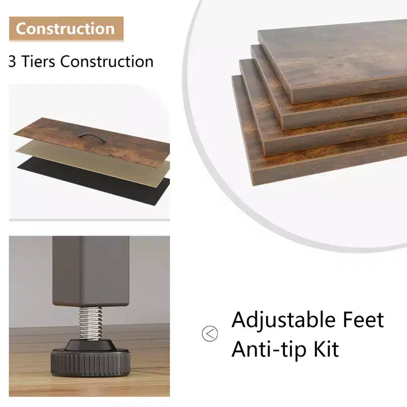 Commode à 10 tiroirs pour chambre, commode avec bacs en tissu, meuble TV pour téléviseurs jusqu'à 5 pouces, organisateur de rangement
