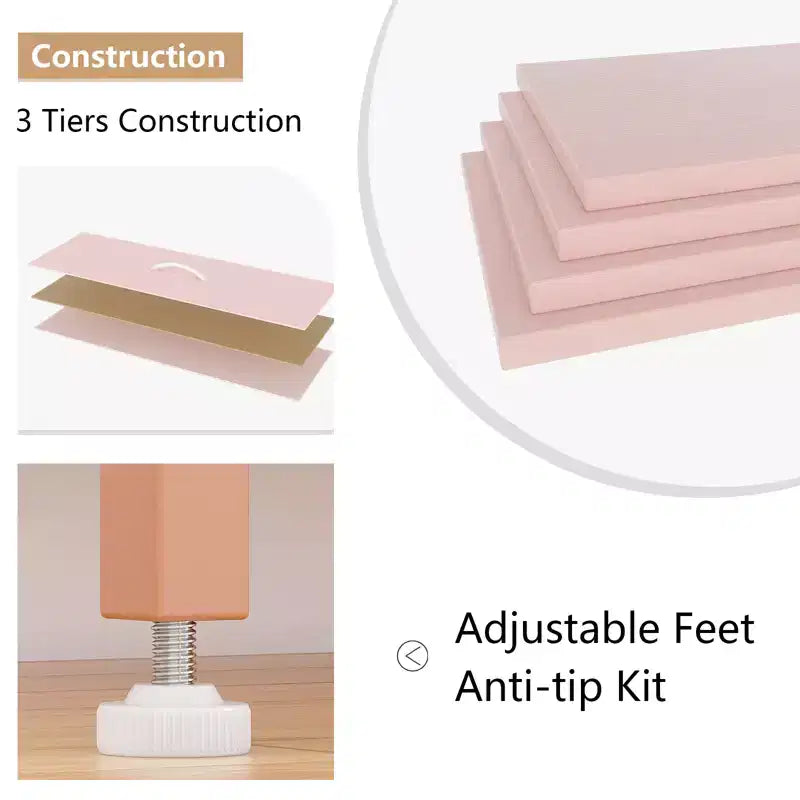 Commode à 10 tiroirs pour chambre, commode avec bacs en tissu, meuble TV pour téléviseurs jusqu'à 5 pouces, organisateur de rangement