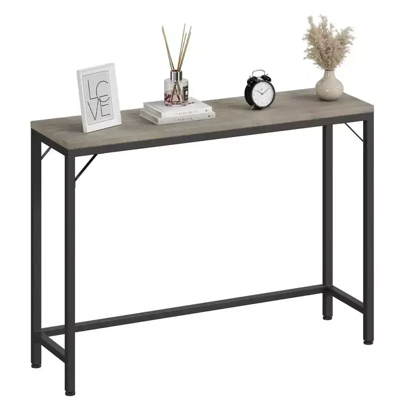 Console Table with Density Board and Metal Frame - Minimalist Style, Sofa Back Table, Entryway Table