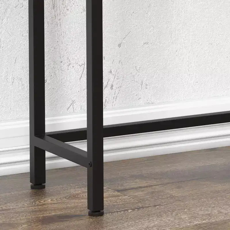 Console avec plateau en MDF et cadre en métal - Style minimaliste, table d'appoint de canapé, table d'entrée