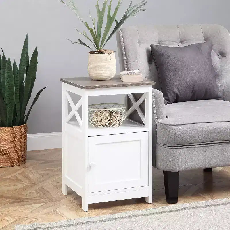 HomeStock Rectangle Wood Table Top End Table 1 -piece