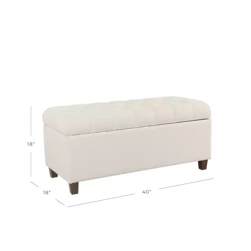 Banc de rangement capitonné Ainsley