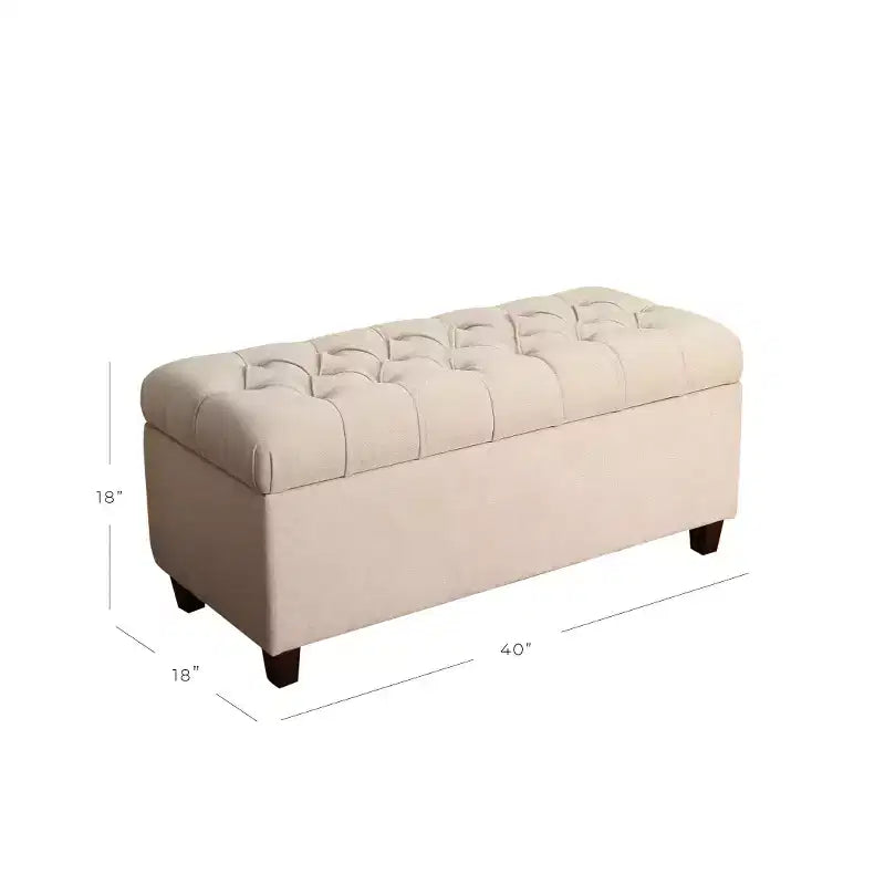 Banc de rangement capitonné Ainsley