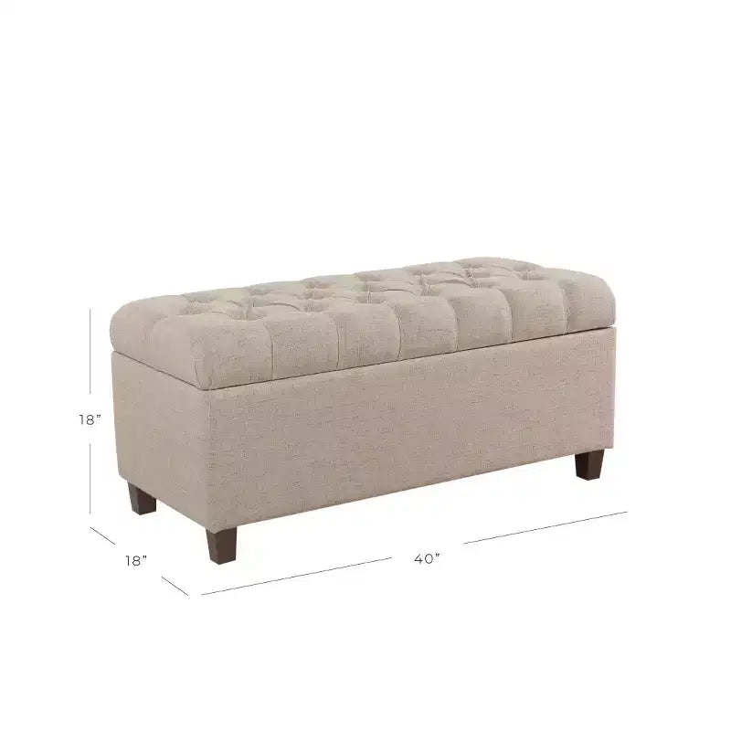 Banc de rangement capitonné Ainsley