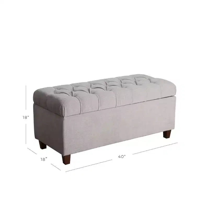 Banc de rangement capitonné Ainsley