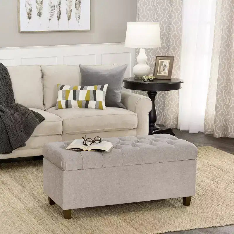 Banc de rangement capitonné Ainsley