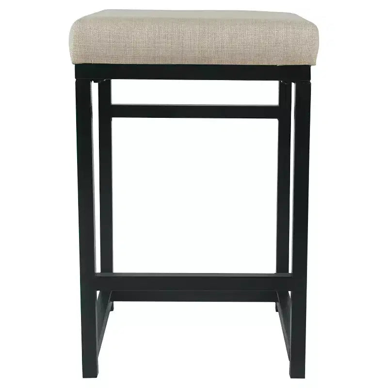 Tabouret de bar en métal à dossier ouvert, hauteur comptoir