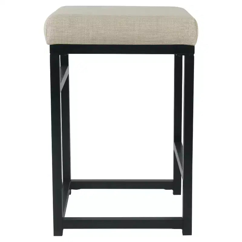 Tabouret de bar en métal à dossier ouvert, hauteur comptoir
