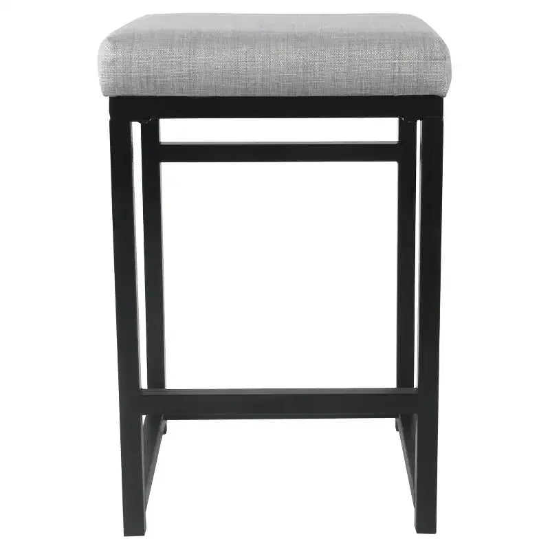 Tabouret de bar en métal à dossier ouvert, hauteur comptoir