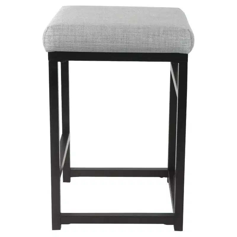 Tabouret de bar en métal à dossier ouvert, hauteur comptoir