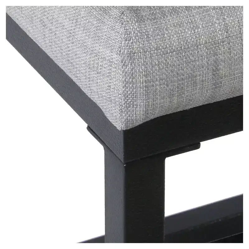 Tabouret de bar en métal à dossier ouvert, hauteur comptoir