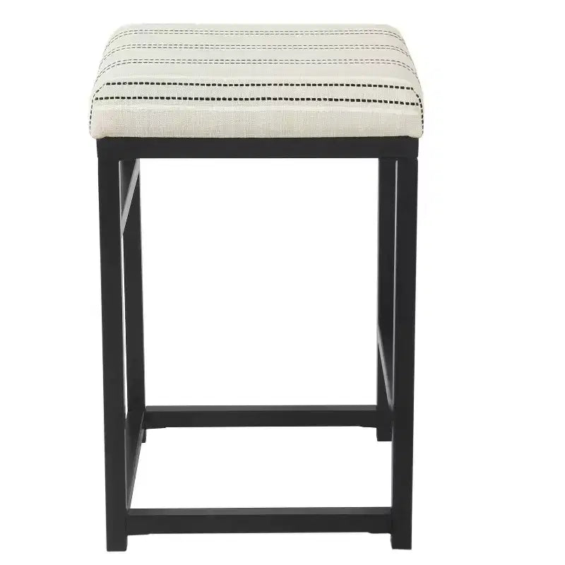 Tabouret de bar en métal à dossier ouvert, hauteur comptoir