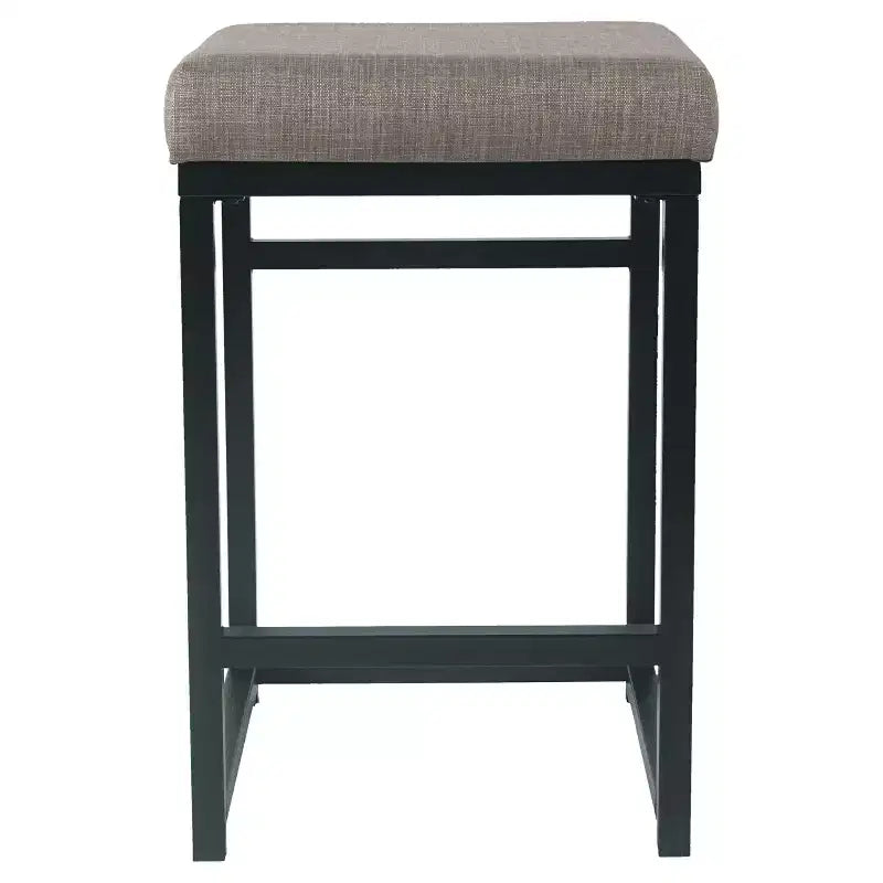 Tabouret de bar en métal à dossier ouvert, hauteur comptoir