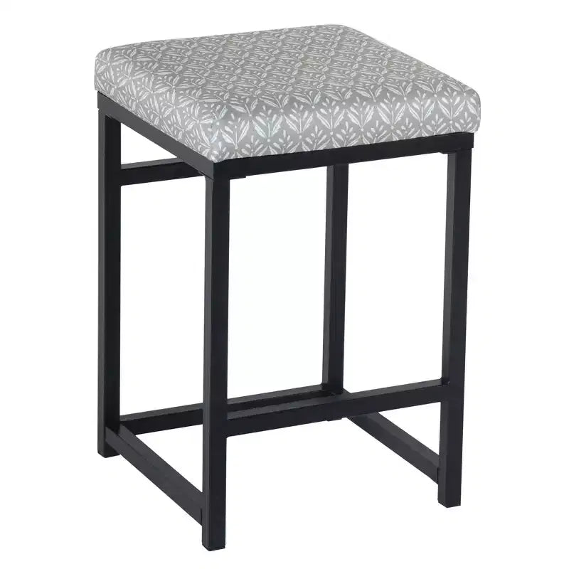 Tabouret de bar en métal à dossier ouvert, hauteur comptoir