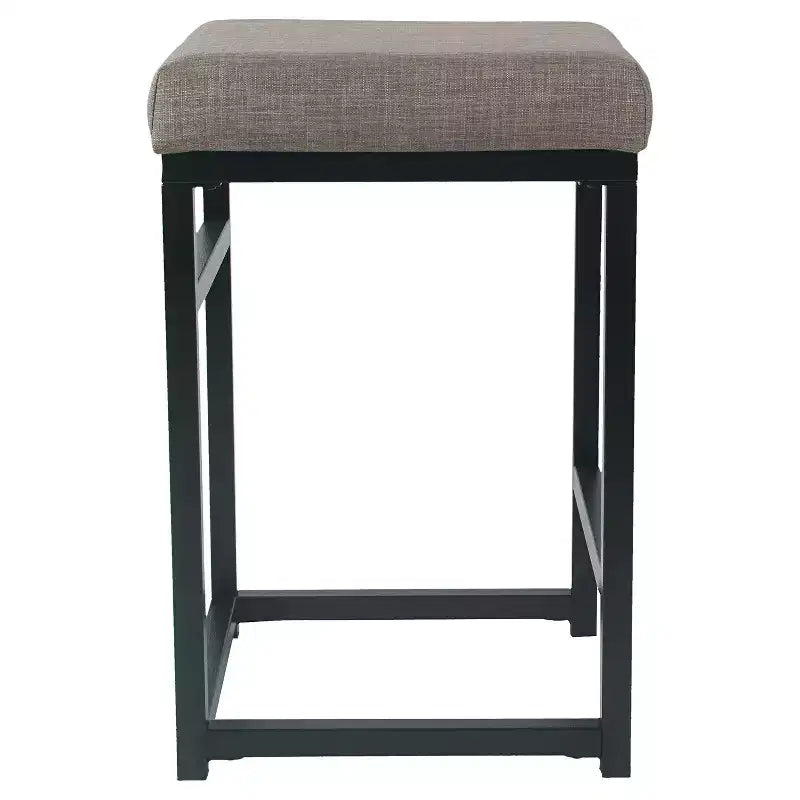 Tabouret de bar en métal à dossier ouvert, hauteur comptoir