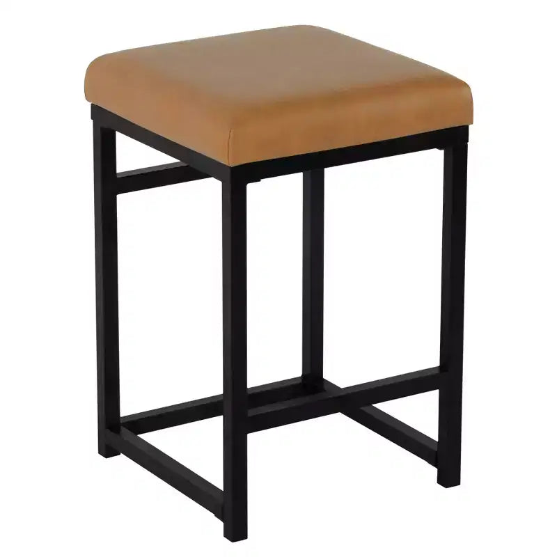 Tabouret de bar en métal à dossier ouvert, hauteur comptoir