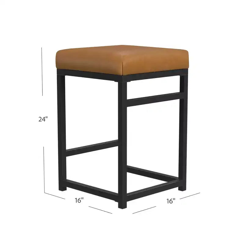Tabouret de bar en métal à dossier ouvert, hauteur comptoir