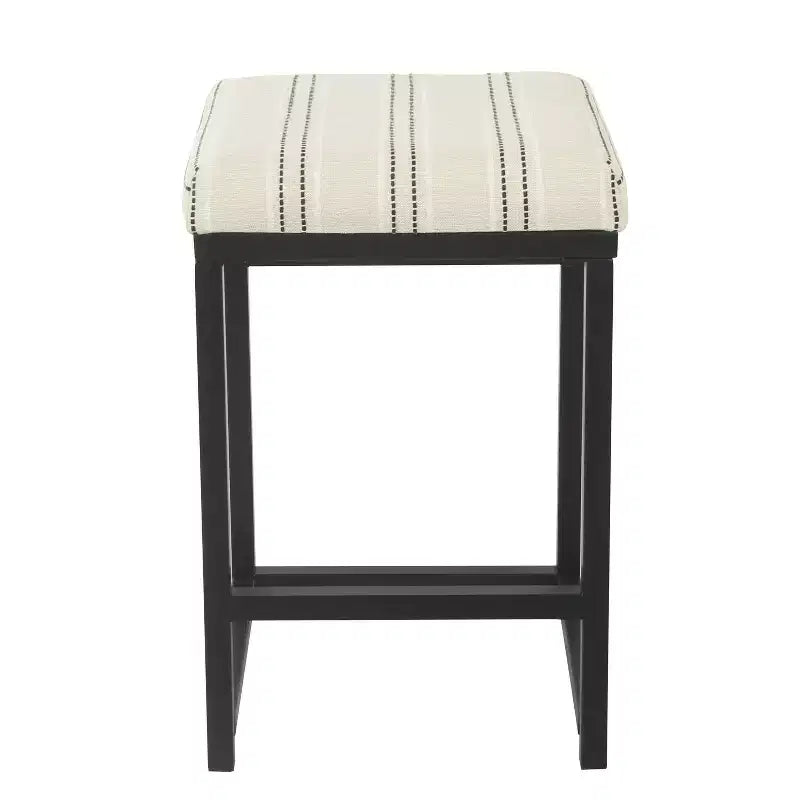 Tabouret de bar en métal à dossier ouvert, hauteur comptoir