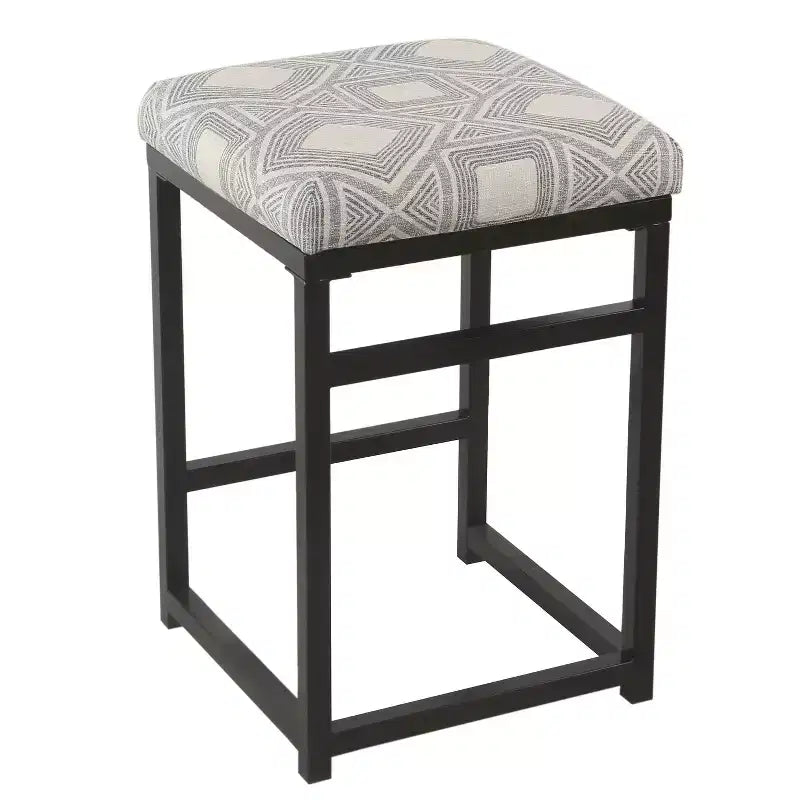 Tabouret de bar en métal à dossier ouvert, hauteur comptoir