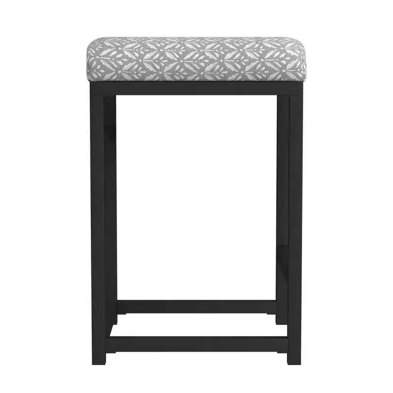 Tabouret de bar en métal à dossier ouvert, hauteur comptoir