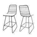 Set of 2 Walcott Modern Iron Counter Height Barstools - Christopher Knight Home