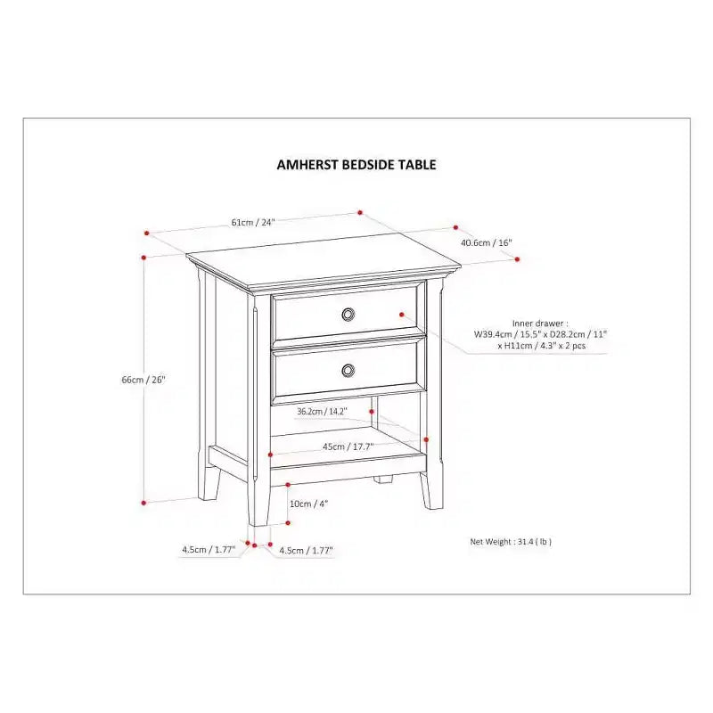 Table de chevet Halifax
